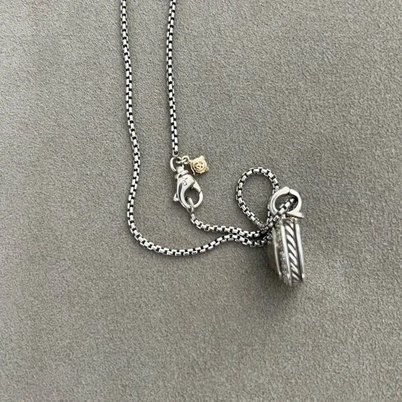 Authentic David Yurman Albion Prasiolite Pendant Sterling Silver - Picture 7 of 7